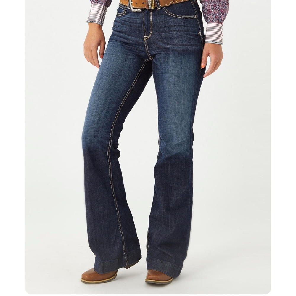 Ariat Ella high rise wide boot cut jeans trousers. Size 10 short.
